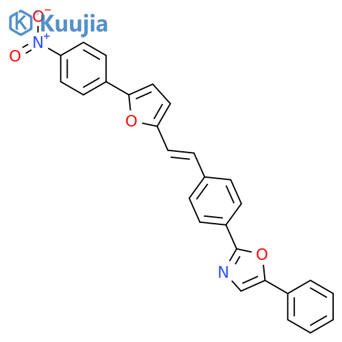 OXAZOLE, 2-[4-[2-[5-(4-NITROPHENYL)-2-FURANYL]ETHENYL]PHENYL]-5-PHENYL- structure