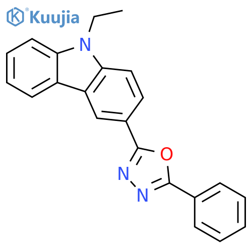 9H-Carbazole, 9-ethyl-3-(5-phenyl-1,3,4-oxadiazol-2-yl)- structure