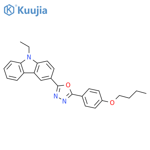 9H-Carbazole, 3-[5-(4-butoxyphenyl)-1,3,4-oxadiazol-2-yl]-9-ethyl- structure
