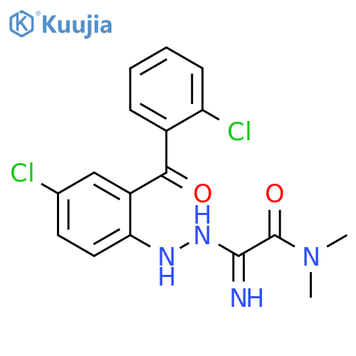 2-\u200b(Dimethylamino)\u200b-\u200b2-\u200boxo-\u200bethanimidic Acid 2-\u200b4-\u200bChloro-\u200b2-\u200b(2-\u200bchlorobenzoyl)\u200bphenyl\u200bhydrazide structure
