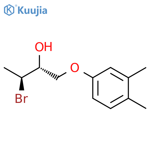 2-BUTANOL, 3-BROMO-1-(3,4-DIMETHYLPHENOXY)-, (R*,S*)- structure