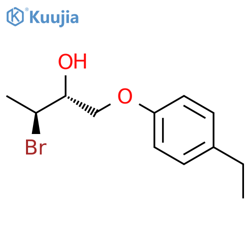 2-Butanol, 3-bromo-1-(4-ethylphenoxy)-, (R*,S*)- structure