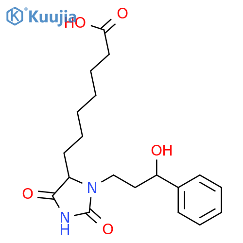 4-IMIDAZOLIDINEHEPTANOIC ACID, 3-(3-HYDROXY-3-PHENYLPROPYL)-2,5-DIOXO- structure