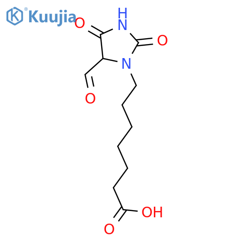 1-Imidazolidineheptanoic acid, 5-formyl-2,4-dioxo- structure