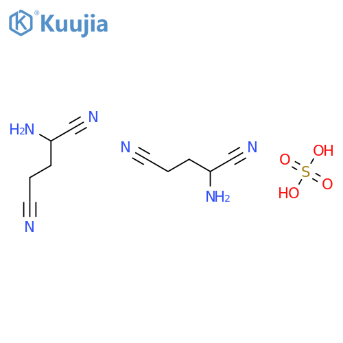 2-Aminopentanedinitrile;sulfuric acid structure