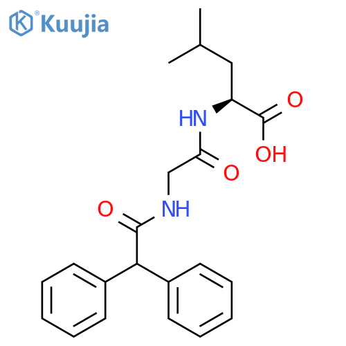 L-LEUCINE, N-[N-(DIPHENYLACETYL)GLYCYL]- structure