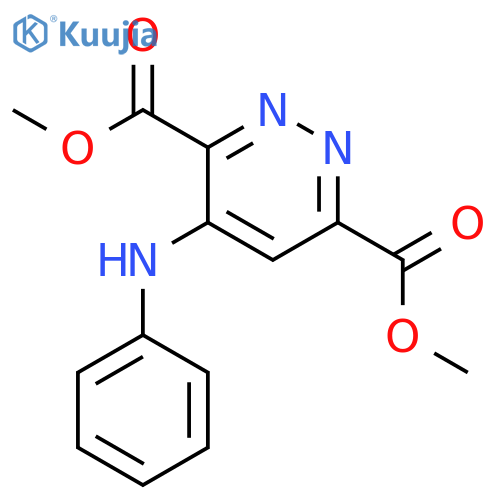 3,6-PYRIDAZINEDICARBOXYLIC ACID, 4-(PHENYLAMINO)-, DIMETHYL ESTER structure