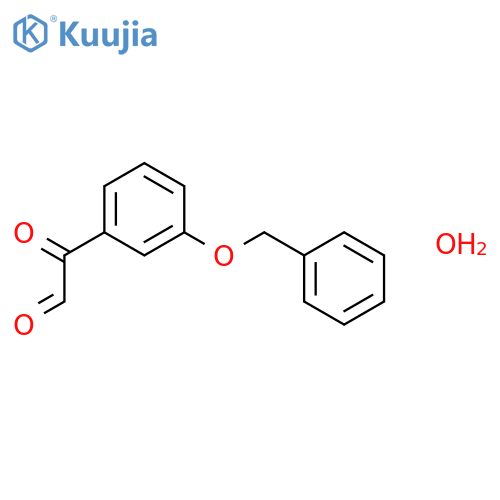2-(3-(benzyloxy)phenyl)-2-oxoacetaldehyde hydrate structure