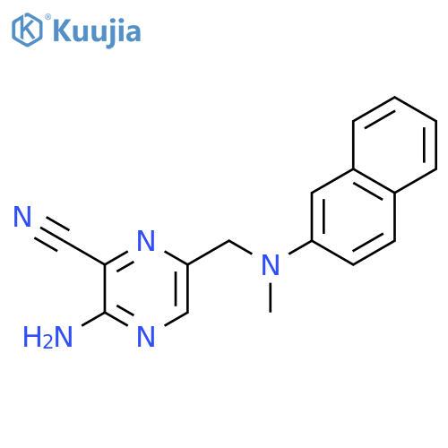 PYRAZINECARBONITRILE, 3-AMINO-6-[(METHYL-2-NAPHTHALENYLAMINO)METHYL]- structure