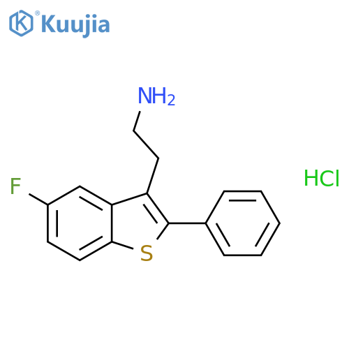 Benzo[b]thiophene-3-ethanamine, 5-fluoro-2-phenyl-, hydrochloride structure