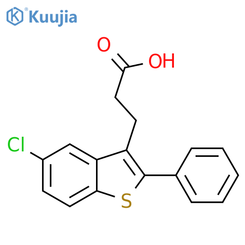 Benzo[b]thiophene-3-propanoic acid, 5-chloro-2-phenyl- structure