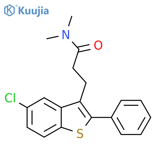 Benzo[b]thiophene-3-propanamide, 5-chloro-N,N-dimethyl-2-phenyl- structure