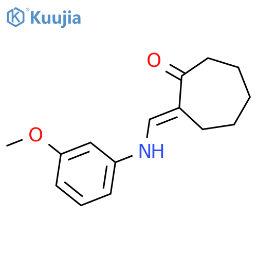 Cycloheptanone, 2-[[(3-methoxyphenyl)amino]methylene]- structure