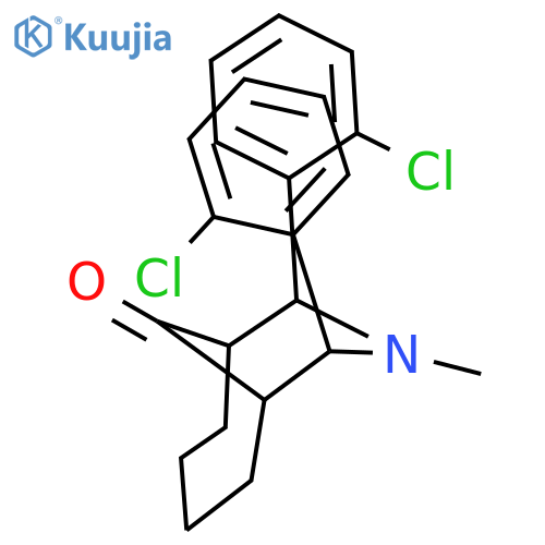 8-Azabicyclo[4.3.1]decan-10-one, 7,9-bis(2-chlorophenyl)-8-methyl- structure