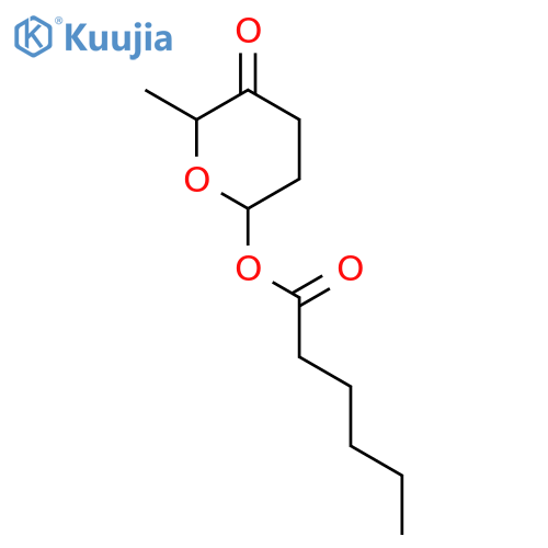 Hexanoic acid, tetrahydro-6-methyl-5-oxo-2H-pyran-2-yl ester structure