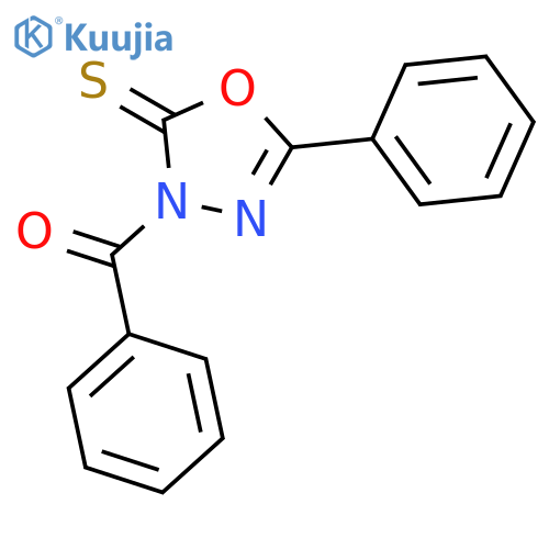 1,3,4-Oxadiazole-2(3H)-thione, 3-benzoyl-5-phenyl- structure