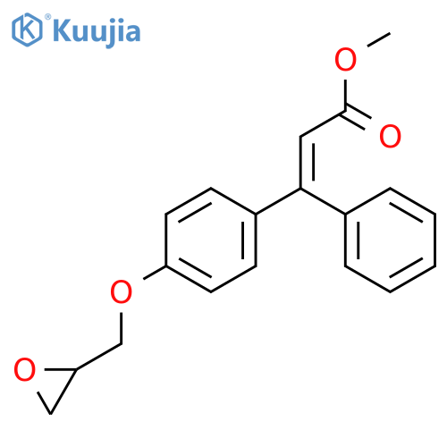 2-Propenoic acid, 3-[4-(oxiranylmethoxy)phenyl]-3-phenyl-, methyl ester structure