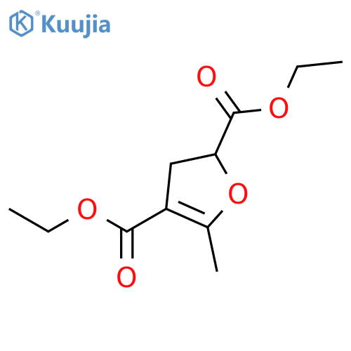 2,4-Furandicarboxylic acid, 2,3-dihydro-5-methyl-, diethyl ester structure