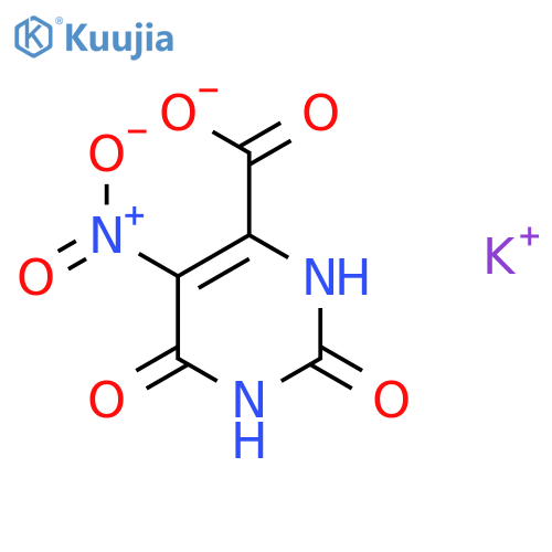 Potassium 1,2,3,6-tetrahydro-5-nitro-2,6-dioxopyrimidine-4-carboxylate structure