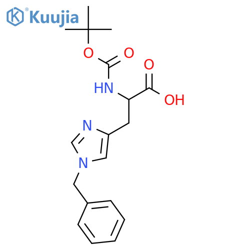 (R)-3-(1-Benzyl-1H-imidazol-4-yl)-2-((tert-butoxycarbonyl)amino)propanoic acid structure
