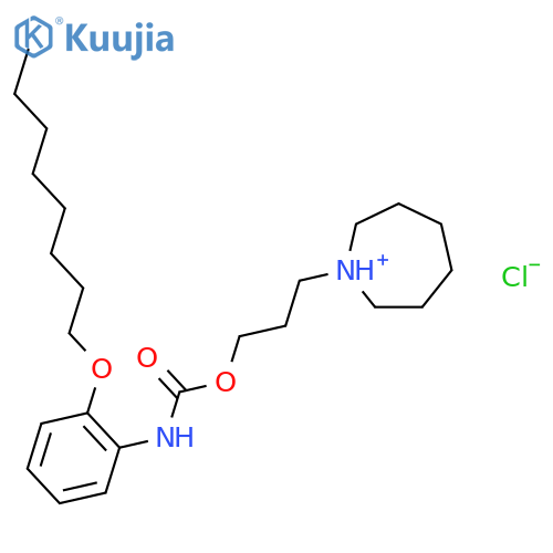 1-[3-({[2-(octyloxy)phenyl]carbamoyl}oxy)propyl]azepanium chloride structure
