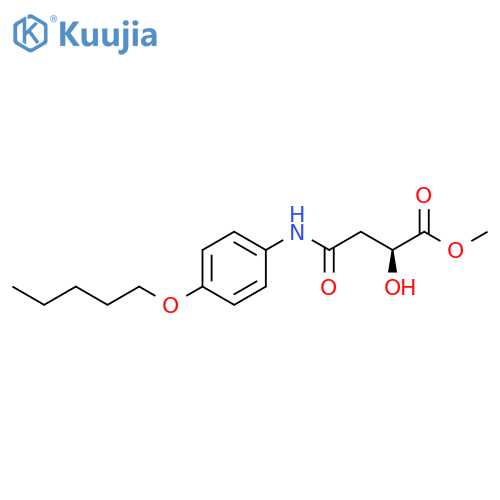 Butanoic acid, 2-hydroxy-4-oxo-4-[[4-(pentyloxy)phenyl]amino]-, methylester, (2S)- structure