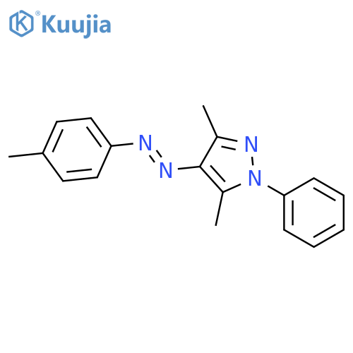1H-Pyrazole, 3,5-dimethyl-4-[(4-methylphenyl)azo]-1-phenyl- structure