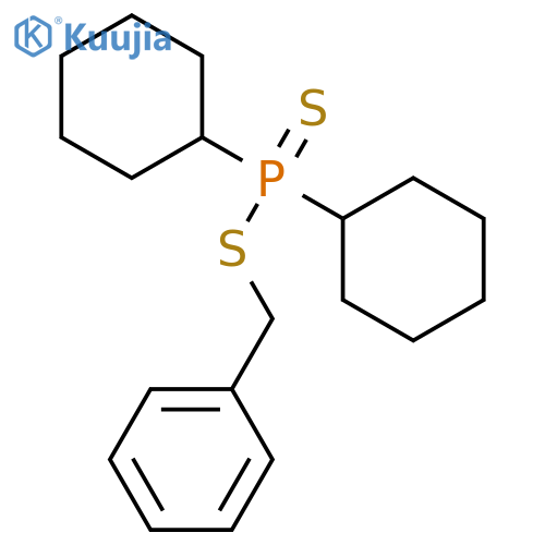 PHOSPHINODITHIOIC ACID, DICYCLOHEXYL-, PHENYLMETHYL ESTER structure