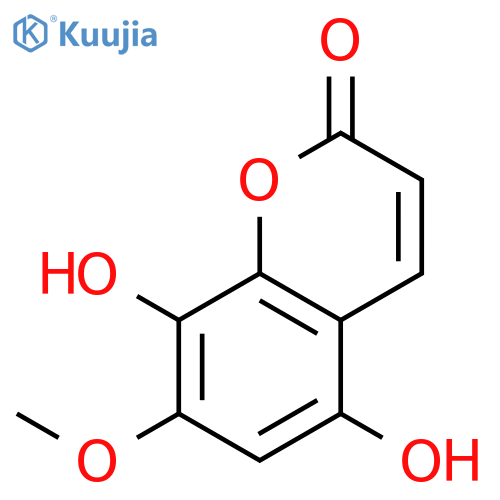2H-1-BENZOPYRAN-2-ONE, 5,8-DIHYDROXY-7-METHOXY- structure