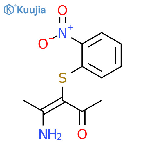 3-PENTEN-2-ONE, 4-AMINO-3-[(2-NITROPHENYL)THIO]-, (E)- structure