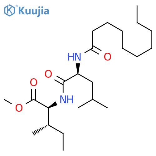 L-Isoleucine, N-[N-(1-oxodecyl)-L-leucyl]-, methyl ester structure