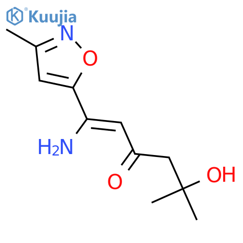 1-Hexen-3-one, 1-amino-5-hydroxy-5-methyl-1-(3-methyl-5-isoxazolyl)- structure