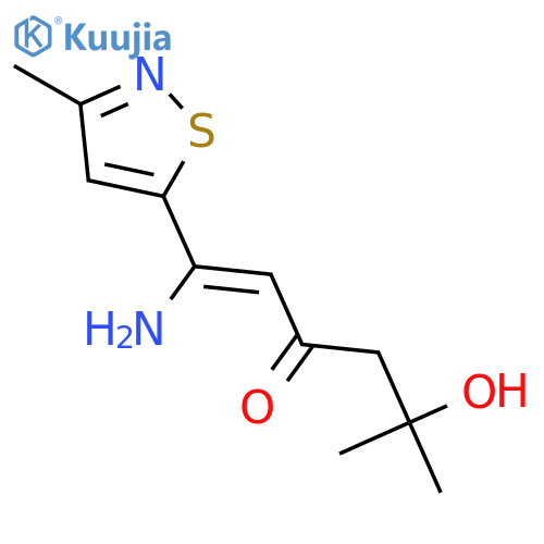 1-HEXEN-3-ONE, 1-AMINO-5-HYDROXY-5-METHYL-1-(3-METHYL-5-ISOTHIAZOLYL)- structure