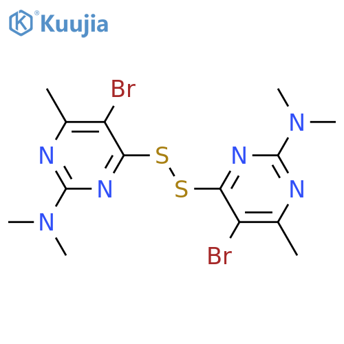 2-PYRIMIDINAMINE, 4,4'-DITHIOBIS[5-BROMO-N,N,6-TRIMETHYL- structure