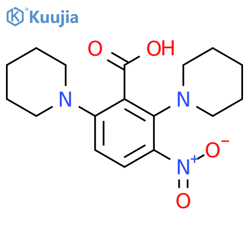 3-Nitro-2,6-dipiperidinobenzoic acid structure
