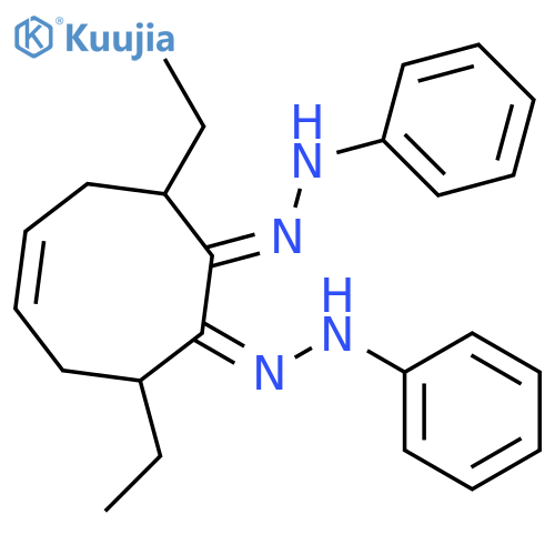 5-CYCLOOCTENE-1,2-DIONE, 3,8-DIETHYL-, BIS(PHENYLHYDRAZONE) structure