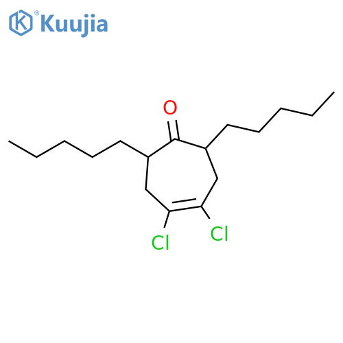 4-CYCLOHEPTEN-1-ONE, 4,5-DICHLORO-2,7-DIPENTYL- structure