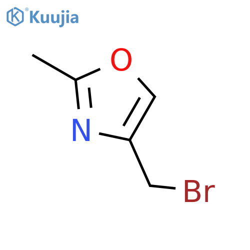 Oxazole, 4-(bromomethyl)-2-methyl- structure
