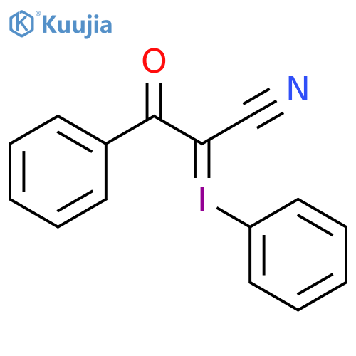 Iodine, (1-cyano-2-oxo-2-phenylethylidene)phenyl- structure