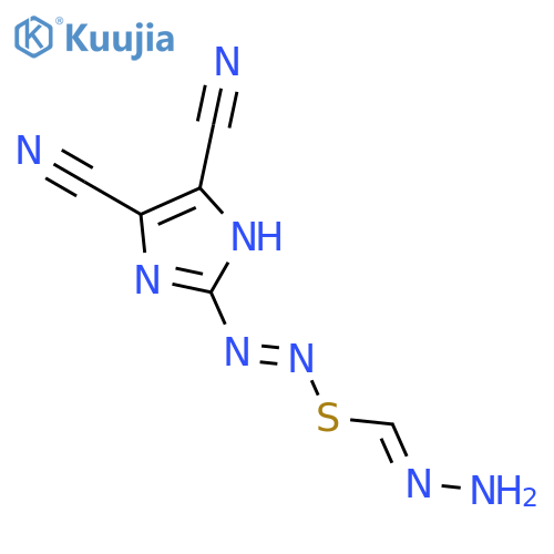 1H-Imidazole-4,5-dicarbonitrile, 2-[[(aminoiminomethyl)thio]azo]- structure