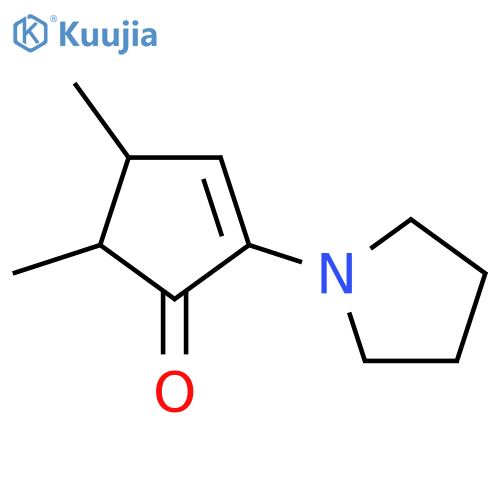 2-Cyclopenten-1-one, 4,5-dimethyl-2-(1-pyrrolidinyl)- structure
