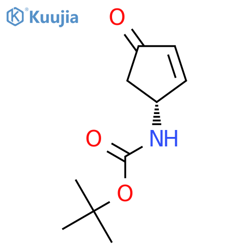 Carbamic acid, [(1R)-4-oxo-2-cyclopenten-1-yl]-, 1,1-dimethylethyl ester (9CI) structure