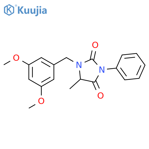 2,4-Imidazolidinedione,1-[(3,5-dimethoxyphenyl)methyl]-5-methyl-3-phenyl- structure
