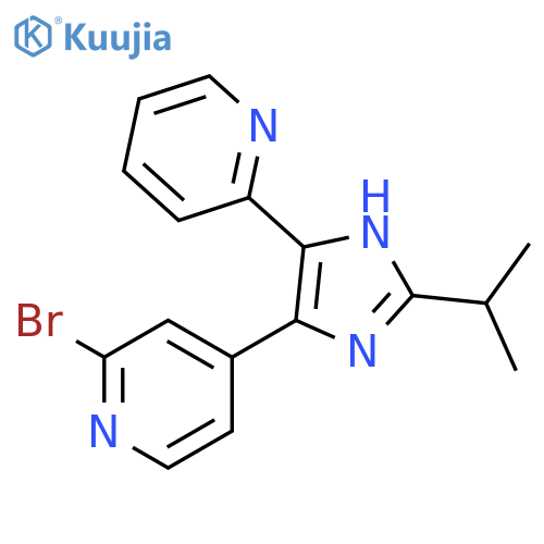 Pyridine, 2-bromo-4-[2-(1-methylethyl)-5-(2-pyridinyl)-1H-imidazol-4-yl]- structure