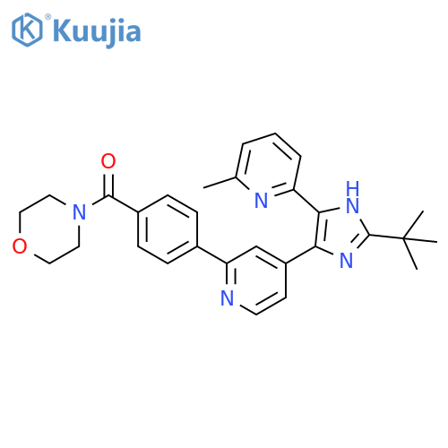Morpholine,4-[4-[4-[2-(1,1-dimethylethyl)-5-(6-methyl-2-pyridinyl)-1H-imidazol-4-yl]-2-pyridinyl]benzoyl]- structure