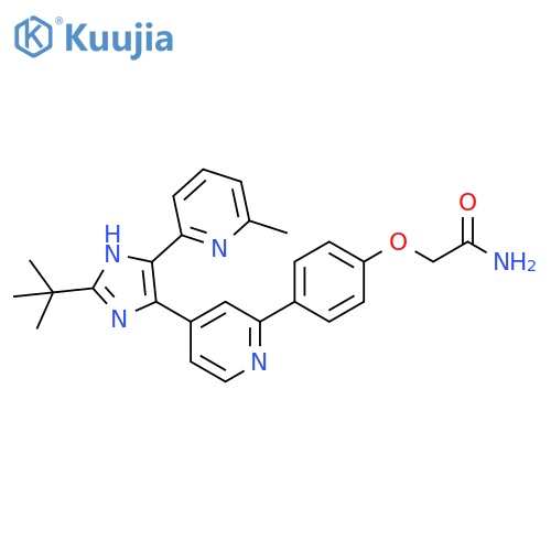 Acetamide,2-[4-[4-[2-(1,1-dimethylethyl)-5-(6-methyl-2-pyridinyl)-1H-imidazol-4-yl]-2-pyridinyl]phenoxy]- structure