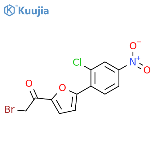 Ethanone, 2-bromo-1-[5-(2-chloro-4-nitrophenyl)-2-furanyl]- structure