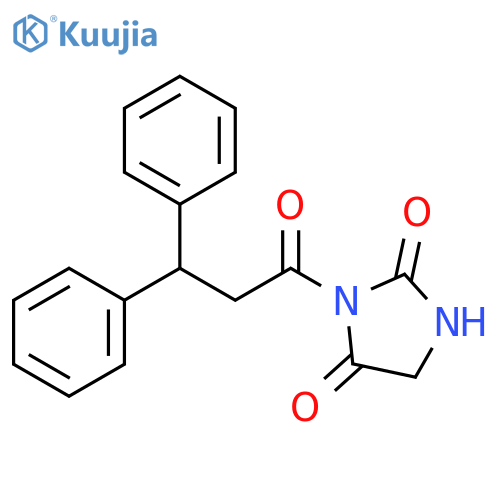 2,4-Imidazolidinedione, 3-(1-oxo-3,3-diphenylpropyl)- structure