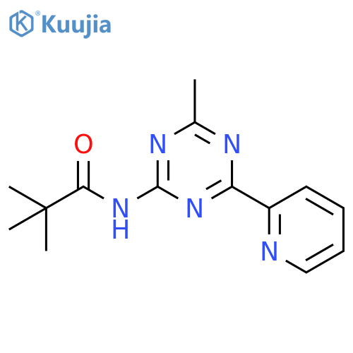 Propanamide,2,2-dimethyl-N-[4-methyl-6-(2-pyridinyl)-1,3,5-triazin-2-yl]- structure