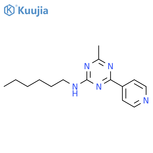 1,3,5-Triazin-2-amine, N-hexyl-4-methyl-6-(4-pyridinyl)- structure
